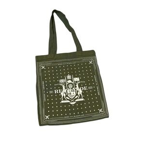 Red Canoe Heritage Logo Tote Bag – Olive Green Canvas Shopper